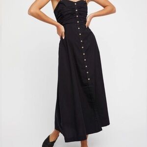 Free People Black Midi Dress